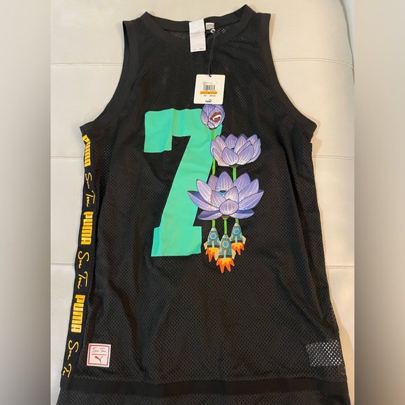 NWT Sue Tsai Puma black jersey d leggings coord matching set Small - Picture 7 of 9